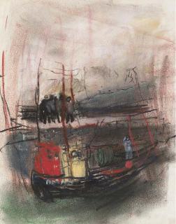 Joan Kathleen Harding Eardley, R.S.A. - The quayside