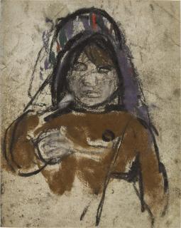 Joan Kathleen Harding Eardley, R.S.A. - The Striped Hood