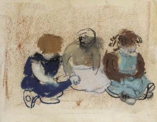 Joan Kathleen Harding Eardley, R.S.A. - Three Girls; Samson Family