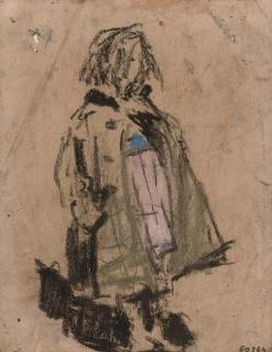 Joan Kathleen Harding Eardley, R.S.A. - Urchin in Green Coat