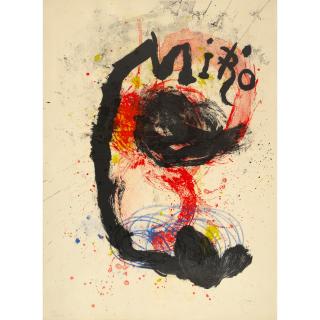Joan Miró - Affiche pour l\'exposition Oeuvre gravé-céramiques, Musée de l\'Athénée Genève