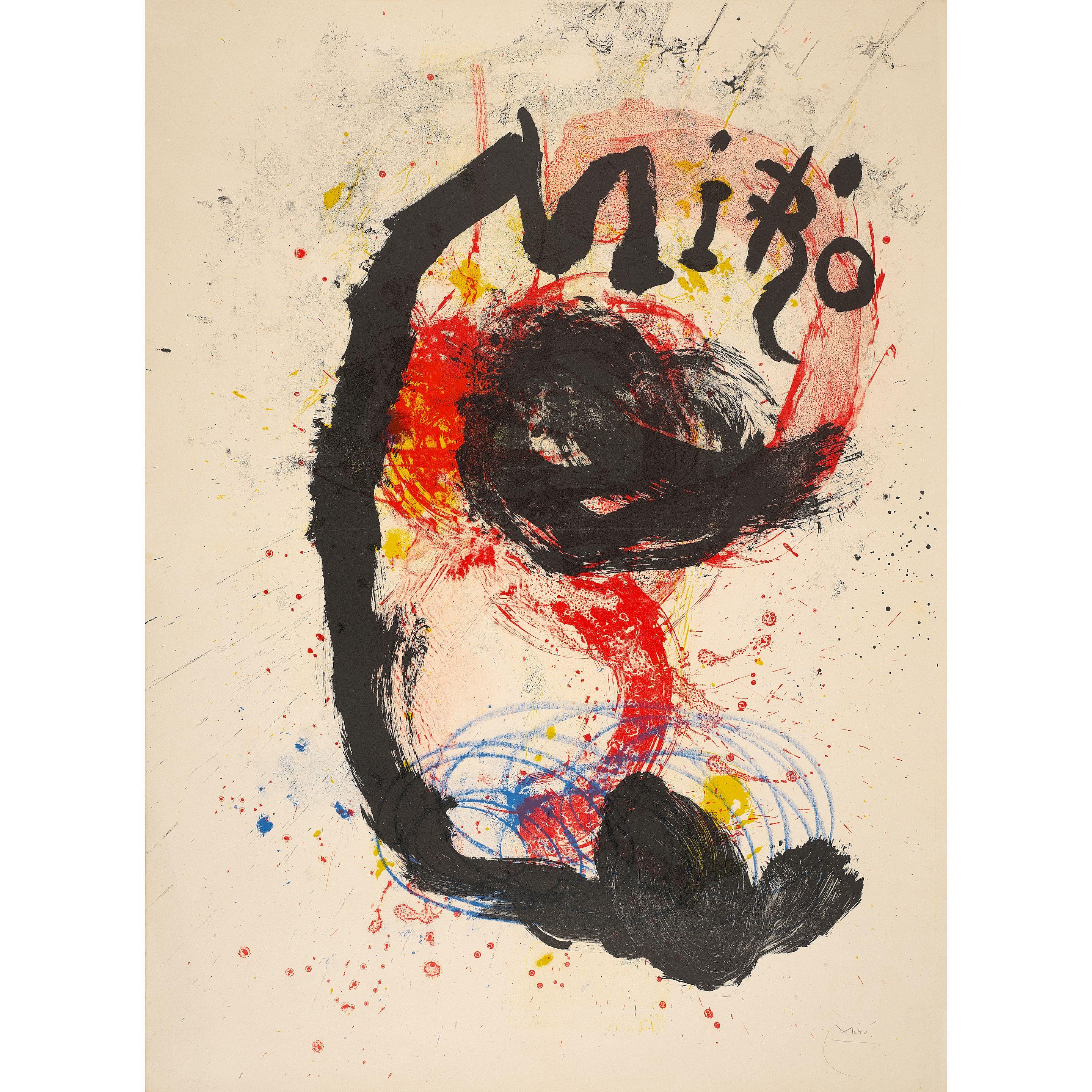 Joan Miró - Affiche pour l\'exposition Oeuvre gravé-céramiques, Musée de l\'Athénée Genève