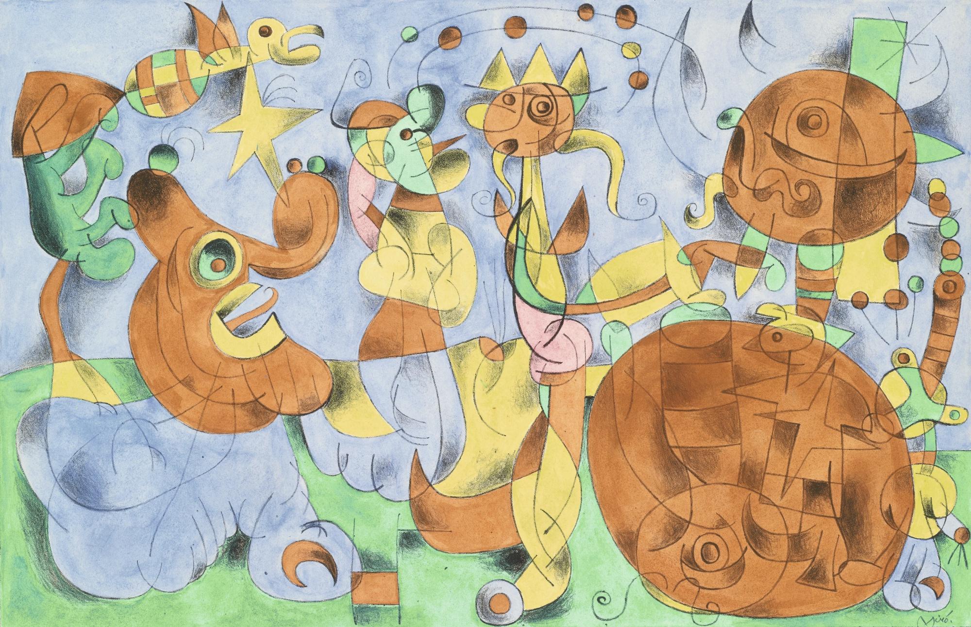 Joan Miró - Chez Le Roi De Pologne : Ubu Roi, Planche Iii