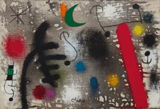 Joan Miró - Couple D\'Amoureux Dans La Nuit