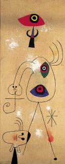 Joan Miró - Femme et oiseaux dans la nuit