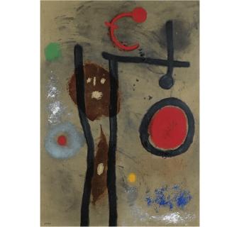 Joan Miró - Femme Et Oiseaux Devant Le Soleil