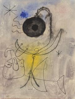 Joan Miró - Femme, oiseau, étoiles