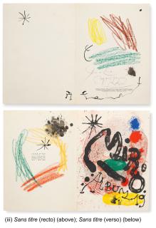 Joan Miró - Five hand-coloured pages from \'Album 19\'