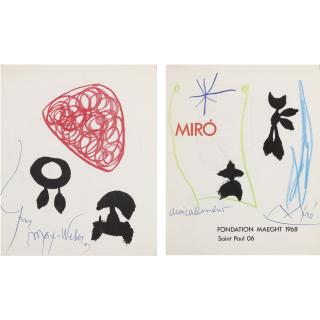 Joan Miró - Frontispiece Drawings: Two Works