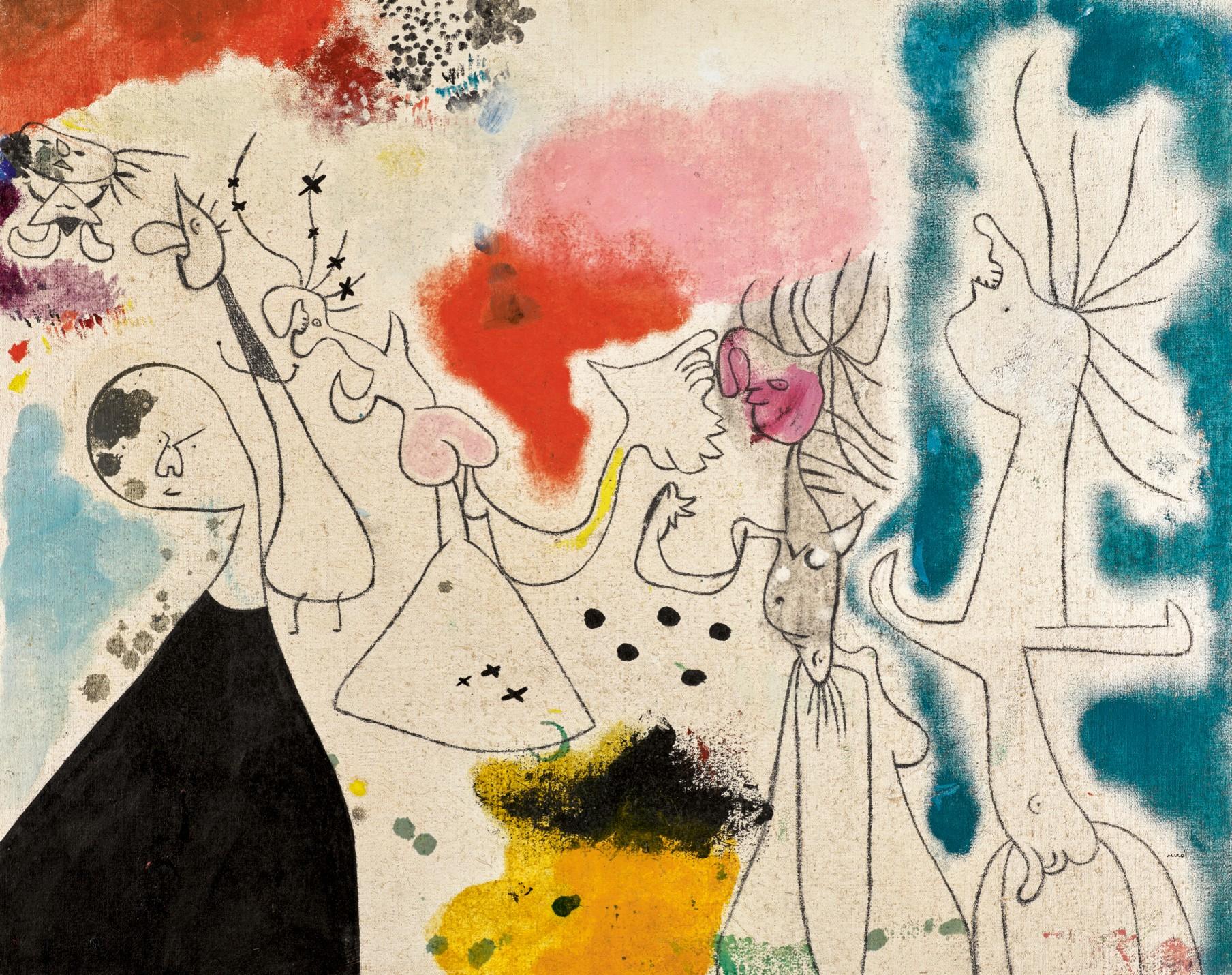 Joan Miró - Groupe De Personnages