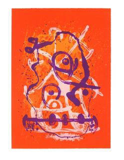 Joan Miró - Horse Ride - Violet Red