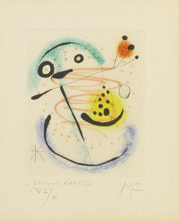 Joan Miró - La Bague D\'Aurore: Plate Xvii (Dupin 139)