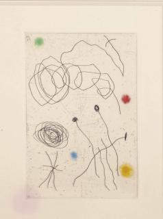Joan Miro - La Chouette Et L\'Escargot, Carte De Voeux (Dupin 388)