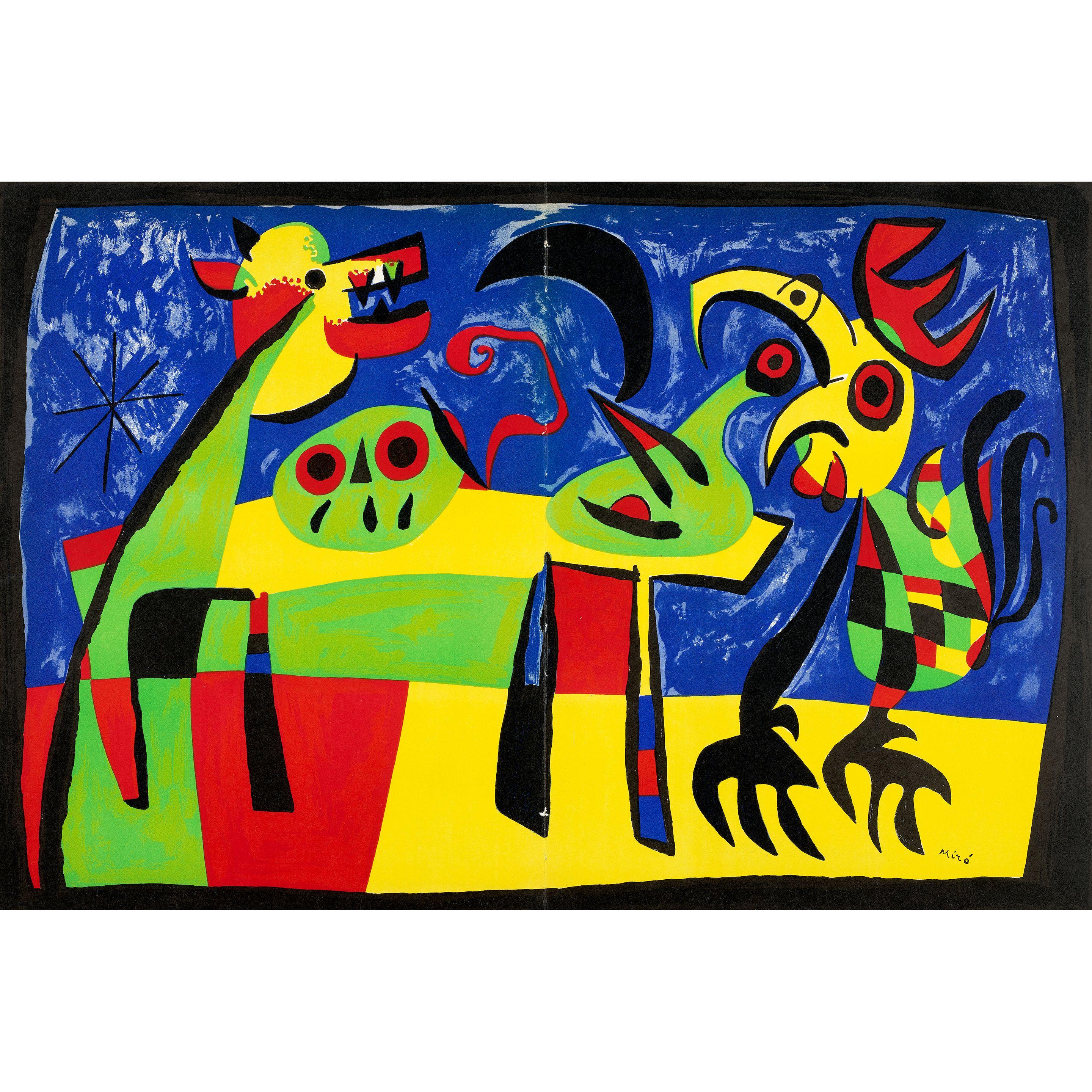 Joan Miró - Le chien aboyant à la lune, from Verve (The Dog Barking to the Moon, from Verve)