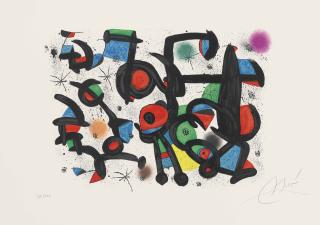 Joan Miró - Les Amoureux du Parque Guëll (M. 1243)