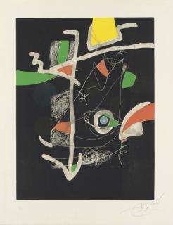 Joan Miro - Llibre dels sis sentits: one plate (D. 1170; see C. books 252)