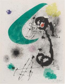 Joan Miró - L\'Oiseau Migrateur, Plate 1 (Mourlot 651)