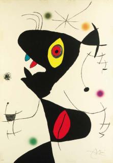 Joan Miró - Oda a Joan Miró: one plate (Mourlot 908; Cramer 175)