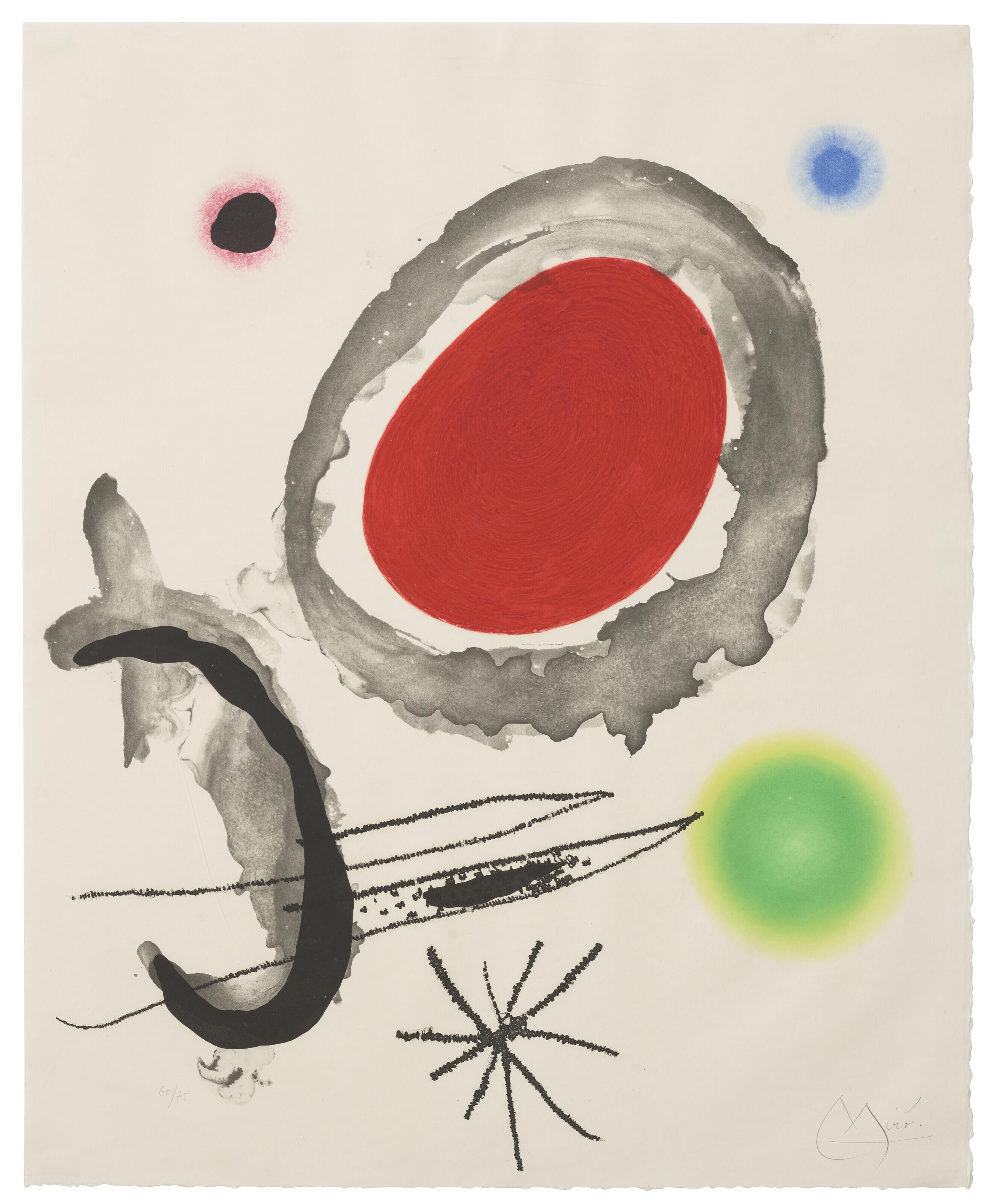 Joan Miro - Oiseau Entre Deux Astres