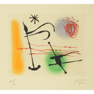 Joan Miró - One Plate, from La bague D\'aurore