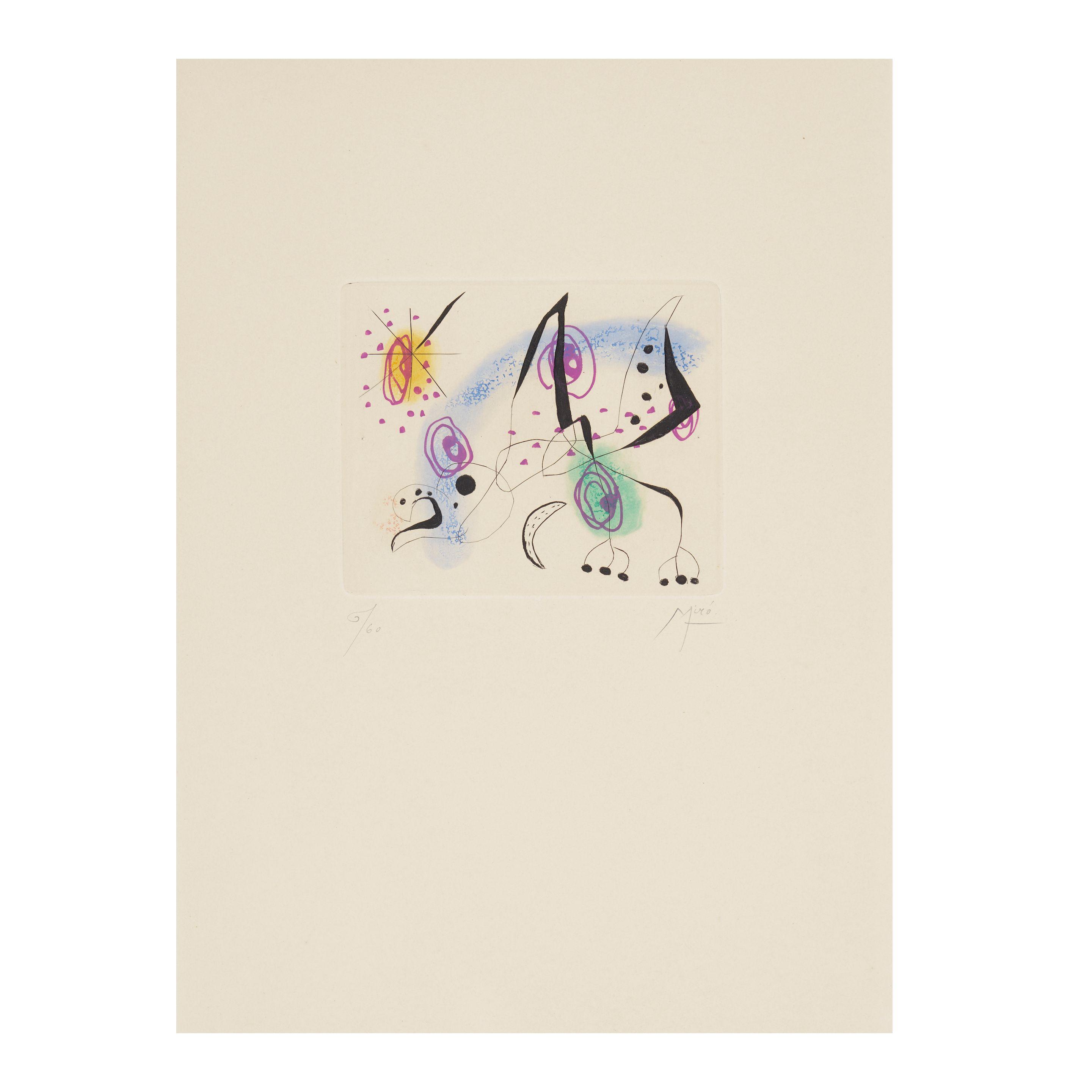 Joan Miró - One plate, from La Bague d\'Aurore