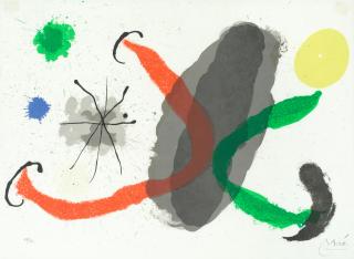 Joan Miró - One plate, from \'Le Lézard aux Plumes d\'Or\' (Mourlot 528)