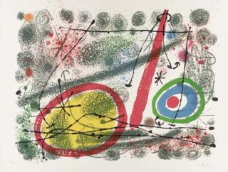 Joan Miró - One Plate, from Miró. Cartones (M. 453; cf. C. books 103)