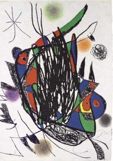 Joan Miró - One plate, from Passage de l\'Egyptienne (D. 1193; cf. C. books 257)