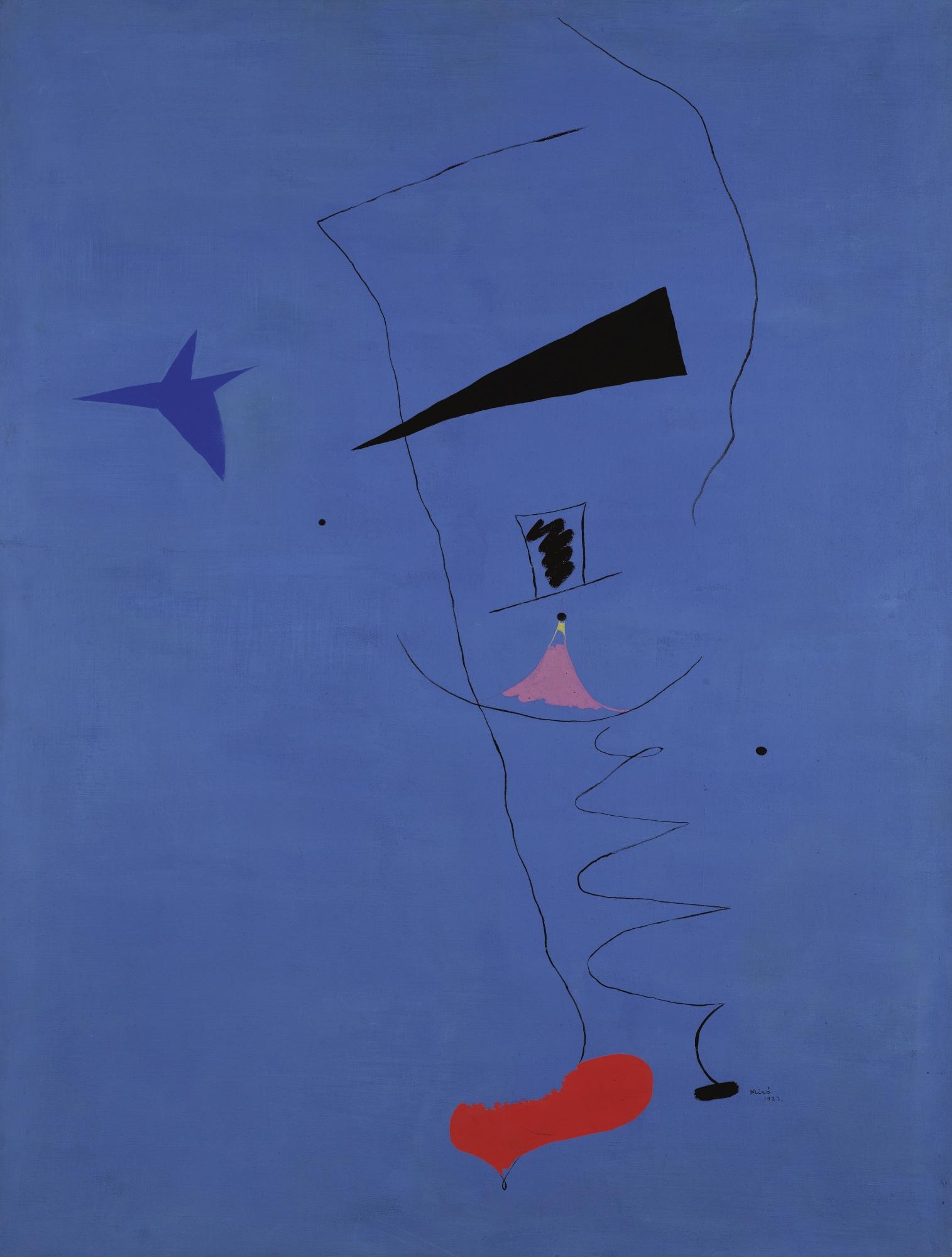 Joan Miro - Peinture (Étoile Bleue)