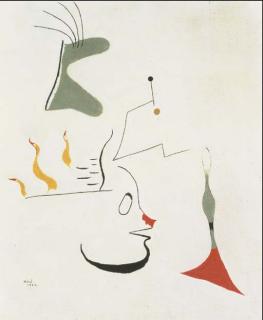 Joan Miró - Peinture sur fond blanc