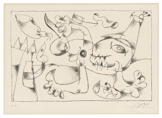 Joan Miró - Plate 5, from: Suites for Ubu Roi