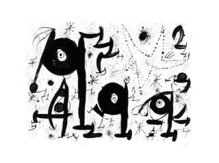 Joan Miro - Plate 9 (Black State), From Homentage À Joan Prats (M. 722, C. Books 153)