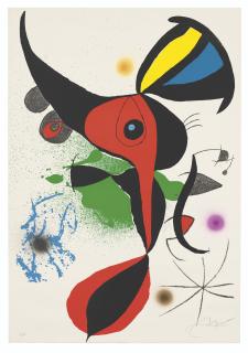 Joan Miró - Plate II from: Oda a Joan Miró