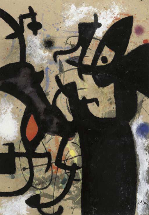 Joan Miró - Poète écrivant un poème dicté par l\'oiseau de passage