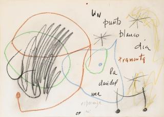 Joan Miró - Sans Titre (Composition Avec Un Poème De Carlos Franqui)