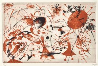 Joan Miro - Série Noire Et Rouge: One Plate