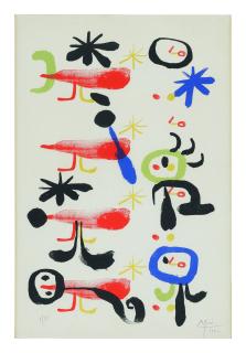 Joan Miró - The Bird-Catchers I (Mourlot 100)