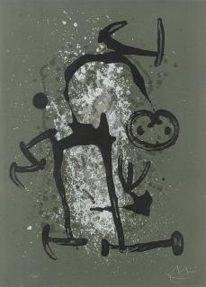 Joan Miro - The Illiterate-Green (Mourlot 620)