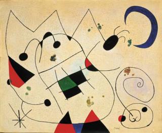 Joan Miró - Vipère exaspérée devant l\'oiseau rouge