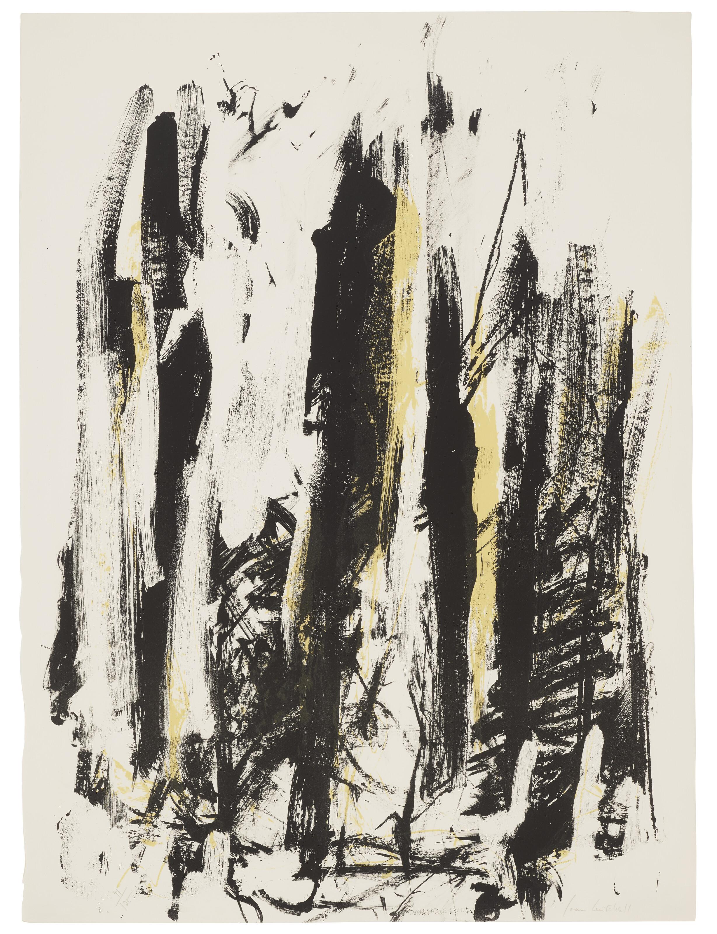 Joan Mitchell - Arbes (Black, Yellow)