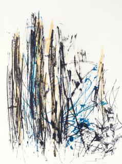 Joan Mitchell - Arbres (Black, Yellow and Blue)