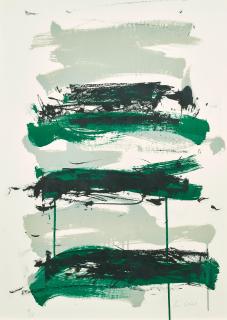 Joan Mitchell - Champs- Black, Gray and Green