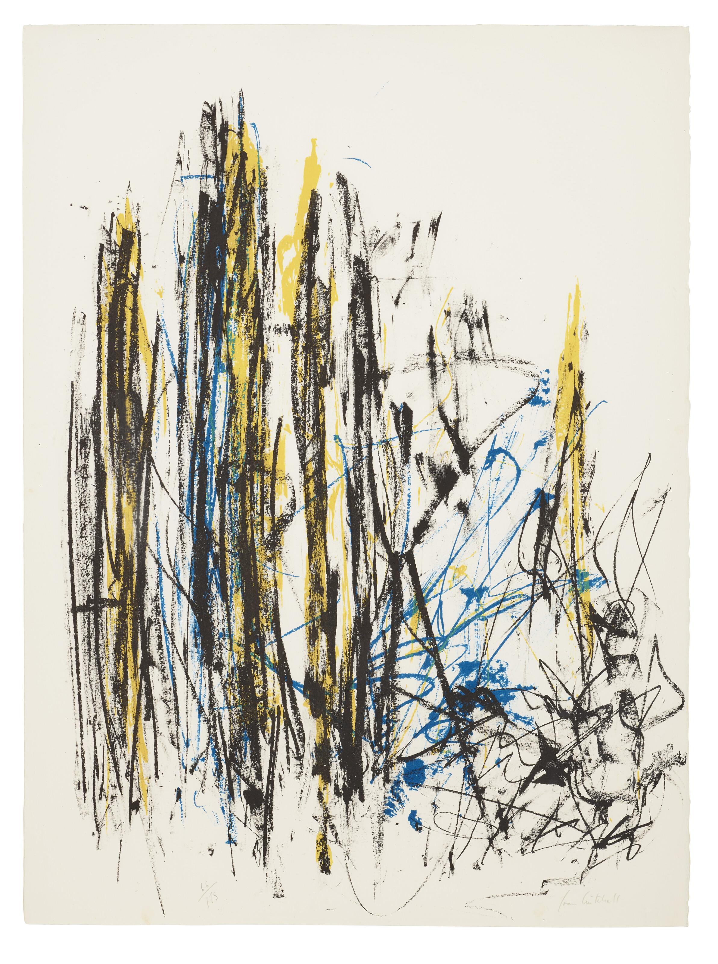 Joan Mitchell - Trees (Black, Yellow and Blue)