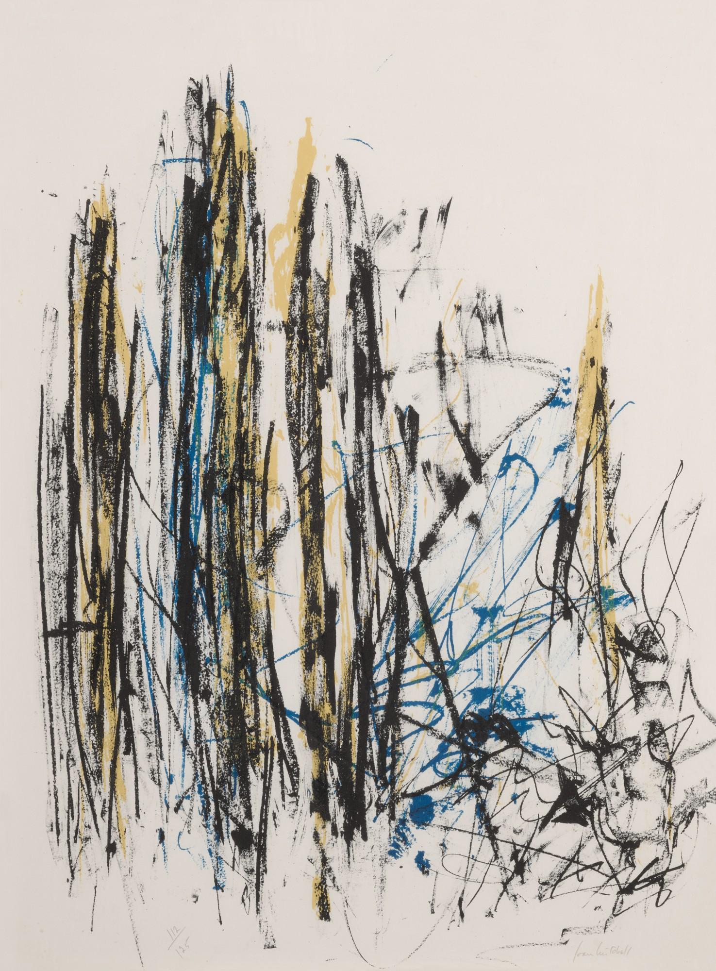 Joan Mitchell - Trees (Black, Yellow and Blue)