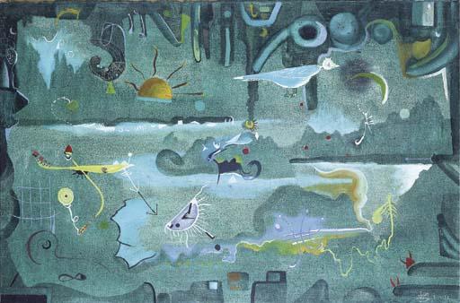 Joan Ponç - Composición verde