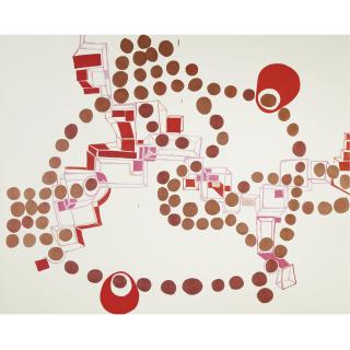 Joanne Greenbaum - Untitled (Copper And Pink)