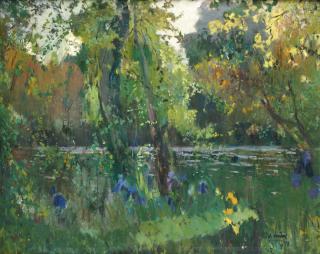 Joaquim Mir - Spanish riverbank In The Forest