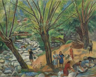 Joaquim Sunyer - Spanish el Segre En Martinet (On The River Segre)