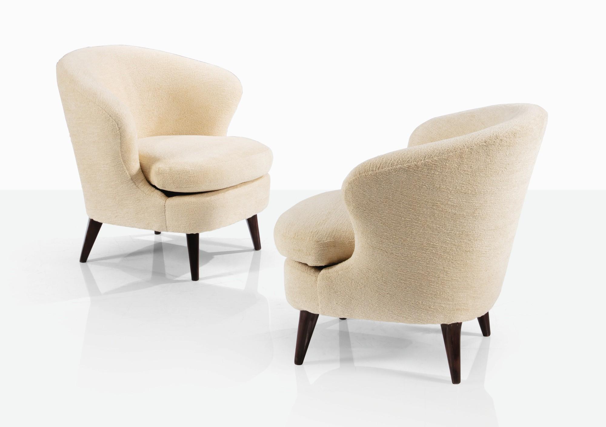 Joaquim Tenreiro - Pair Of Coquillage Armchairs  [Paire De Fauteuils Coquillage]