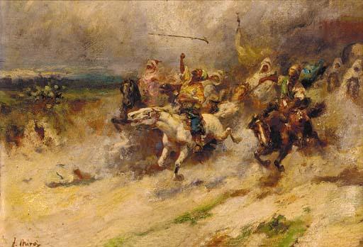 Joaquín Miró - An arab cavalry charge